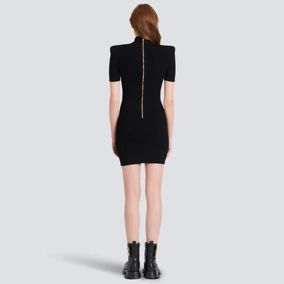 Balmain short black dress - Picture 4 of 4